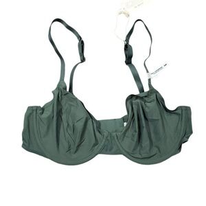 Aerie Smoothez Microfiber Unlined Full Coverage Bra Green Size 34D Underwire